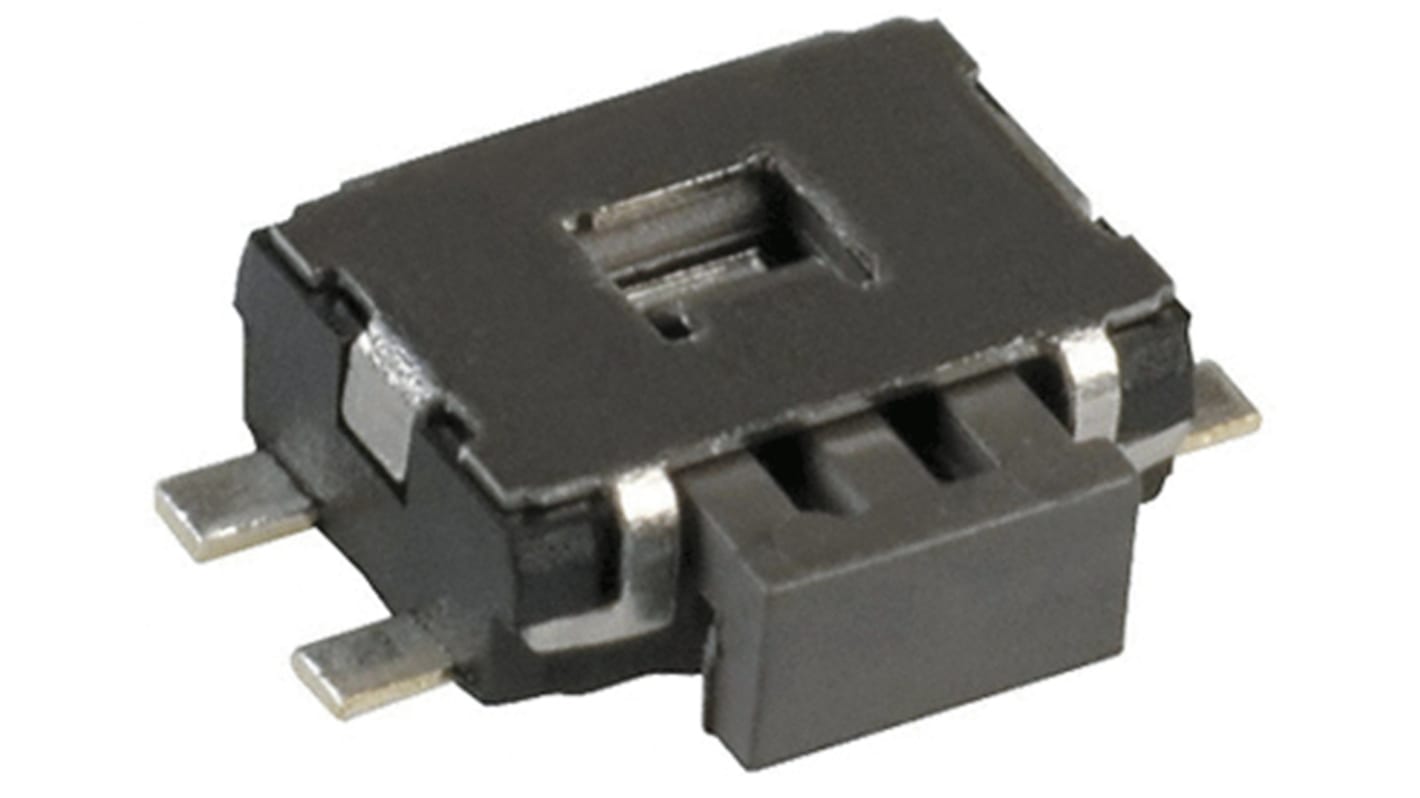 Black Side Tactile Switch, SPST 50 mA @ 12 V dc 2.6mm