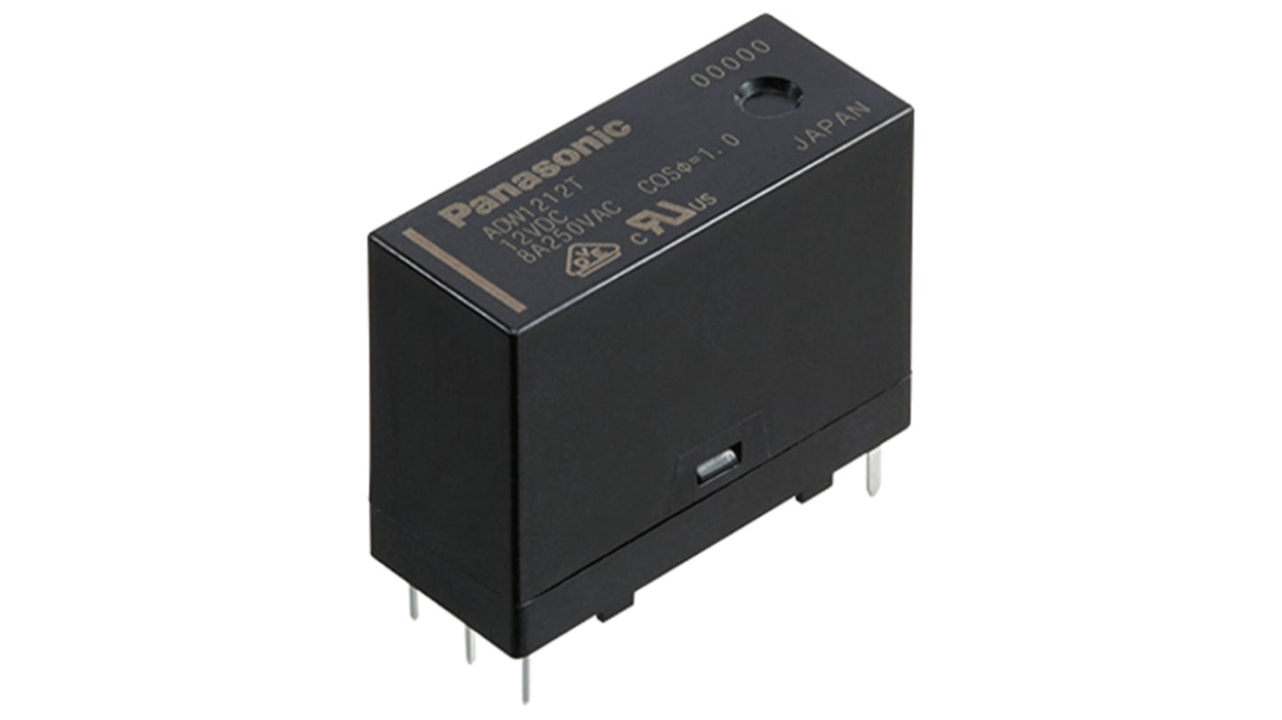 Panasonic PCB Mount Latching Power Relay, 24V dc Coil, 8A Switching Current, SPST