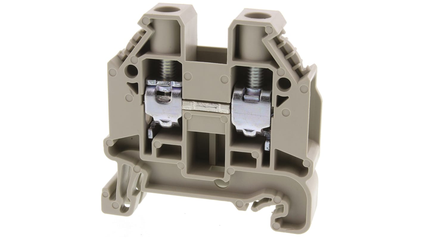 Wieland WT 10 Series Grey Feed Through Terminal Block, Single-Level, Screw Termination, ATEX