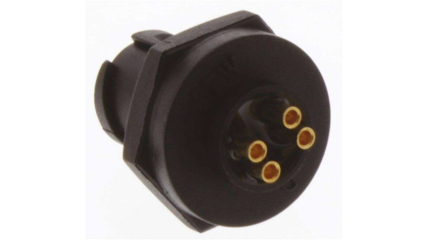 Amphenol Industrial Circular Connector, 4 Contacts, Panel Mount, Miniature Connector, Plug, Male, IP67, Ceres Series