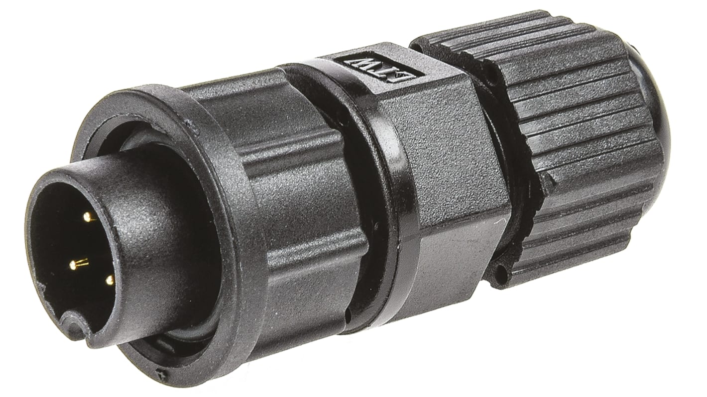 Amphenol Industrial Circular Connector, 3 Contacts, Cable Mount, Plug, Male, IP67, Ceres Series