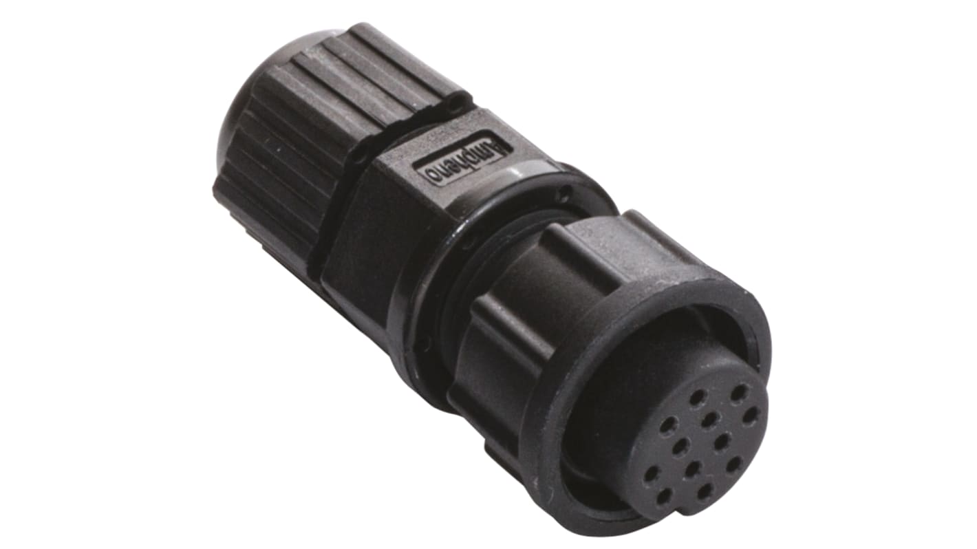 Amphenol Industrial Circular Connector, 12 Contacts, Panel Mount, Socket, Female, IP67, Ceres Series