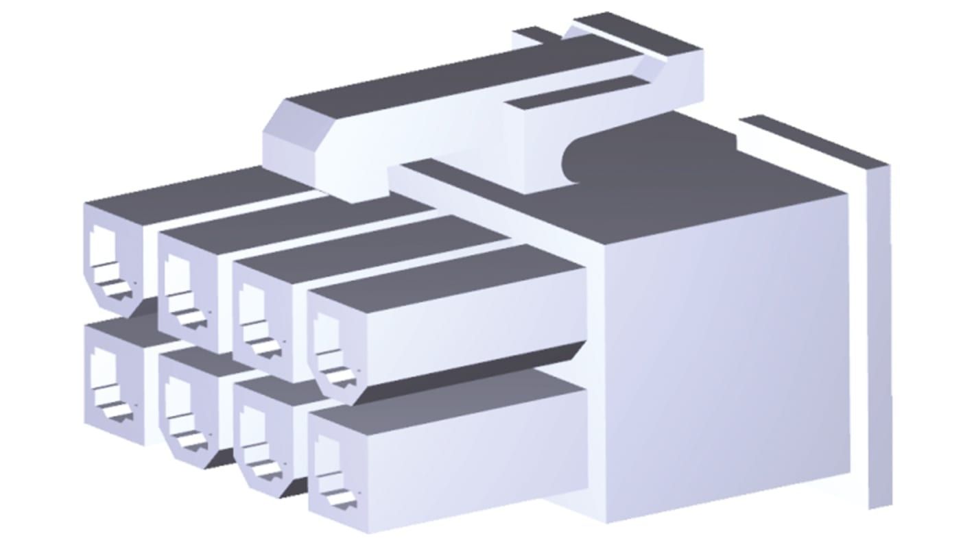 TE Connectivity, VAL-U-LOK Female Connector Housing, 4.2mm Pitch, 8 Way, 2 Row