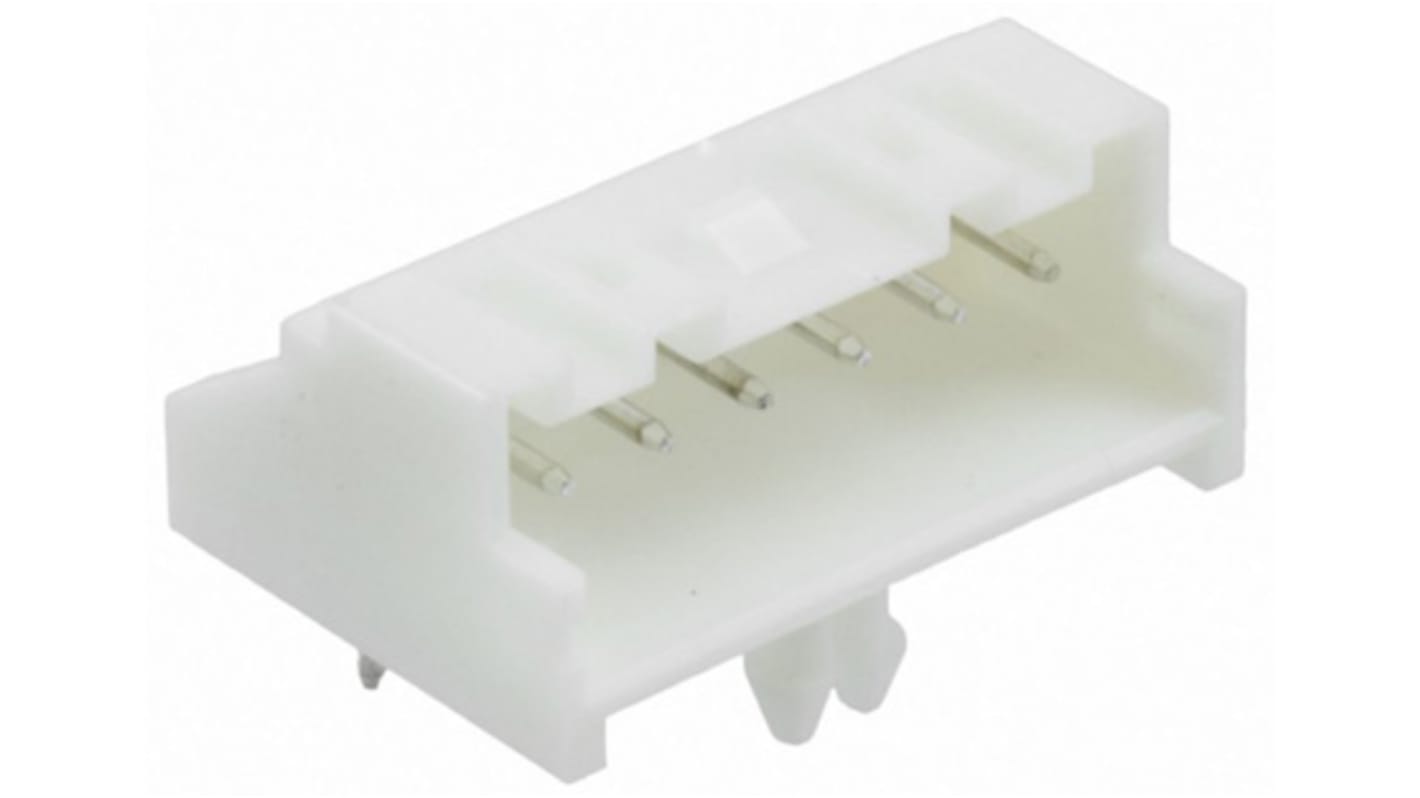 Conector macho para PCB Ángulo de 90° TE Connectivity serie Economy Power 2.5 de 6 vías, 1 fila, paso 2.5mm, para