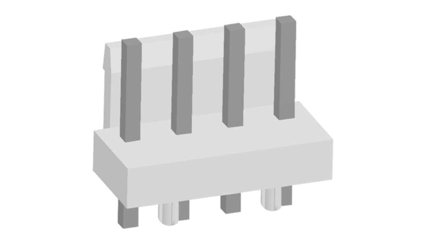 TE Connectivity Economy Power Series Straight Through Hole PCB Header, 4 Contact(s), 3.96mm Pitch, 1 Row(s), Shrouded