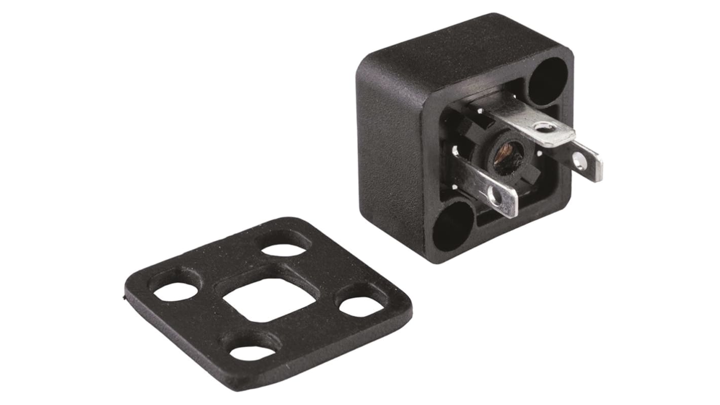 RS PRO 2P+E DIN 43650, Male Solenoid Valve Connector, 250 V ac Voltage RS