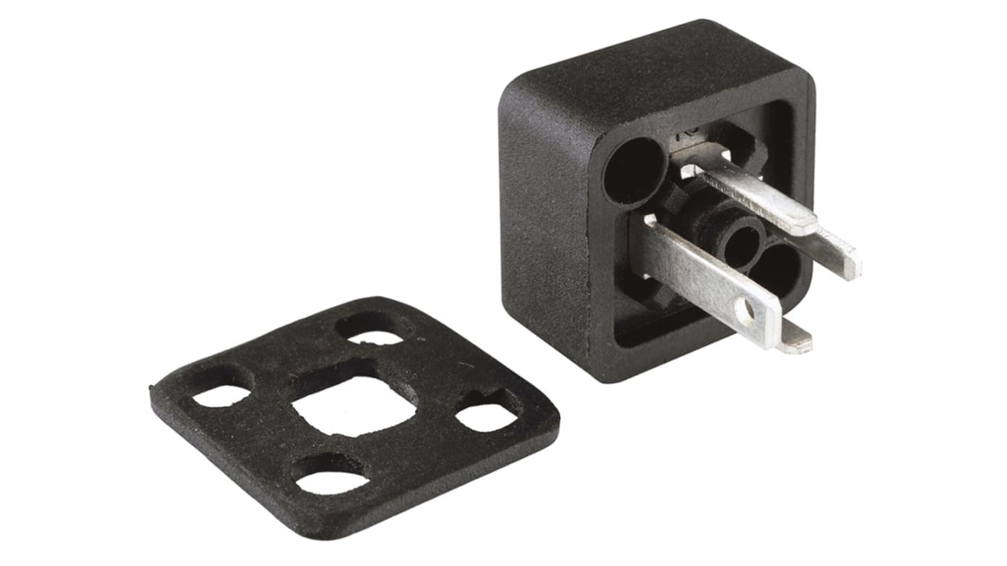 Conector de válvula DIN 43650 RS PRO, macho, 3P+E, 250 V ac, Orificio Pasante