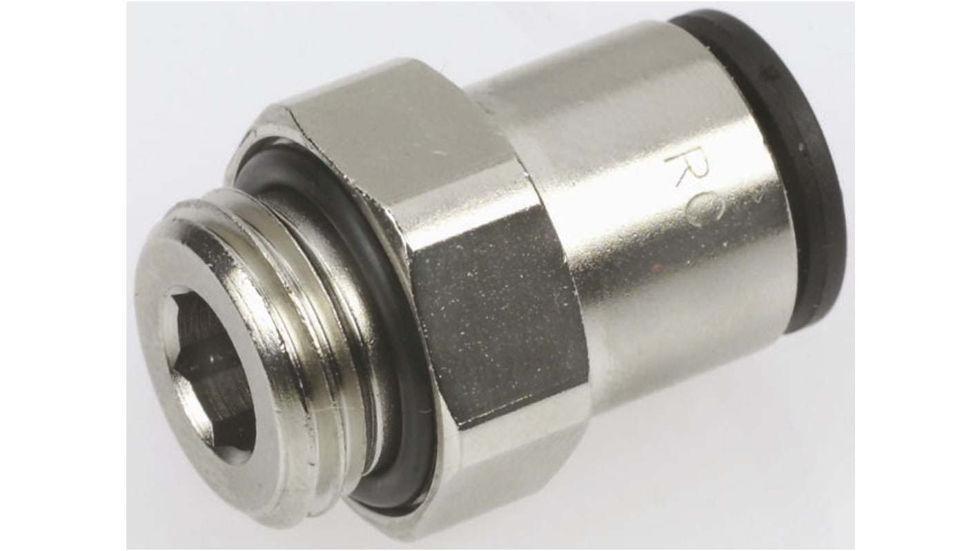 Legris LF3000 Series Straight Threaded Adaptor, M7 Male to Push In 4 mm, Threaded-to-Tube Connection Style