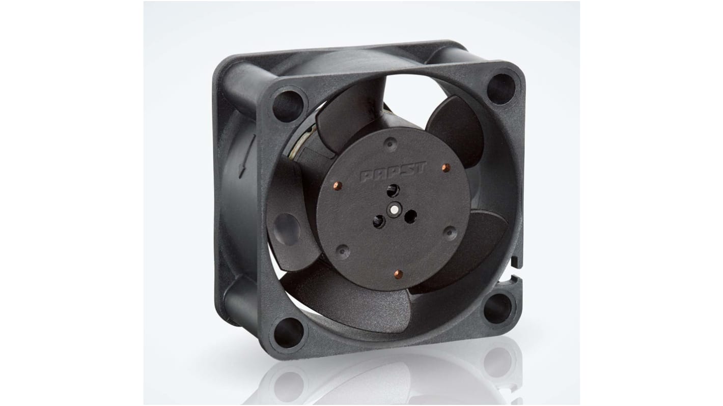 ebm-papst 400 Series Axial Fan, 12 V dc, DC Operation, 10m³/h, 1W, IP20, 40 x 40 x 20mm