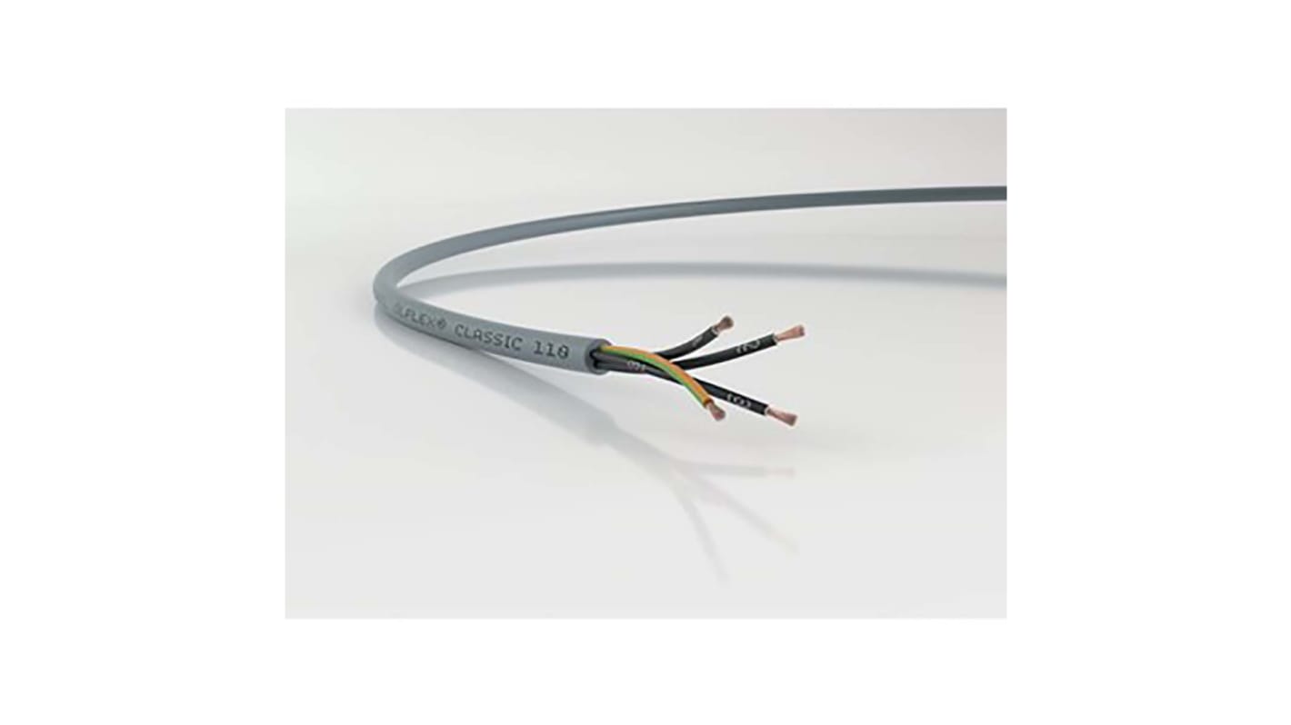 Lapp ÖLFLEX CLASSIC 110 Control Cable, 3 Cores, 0.5 mm², YY, Unscreened, 50m, Grey PVC Sheath, 20 AWG