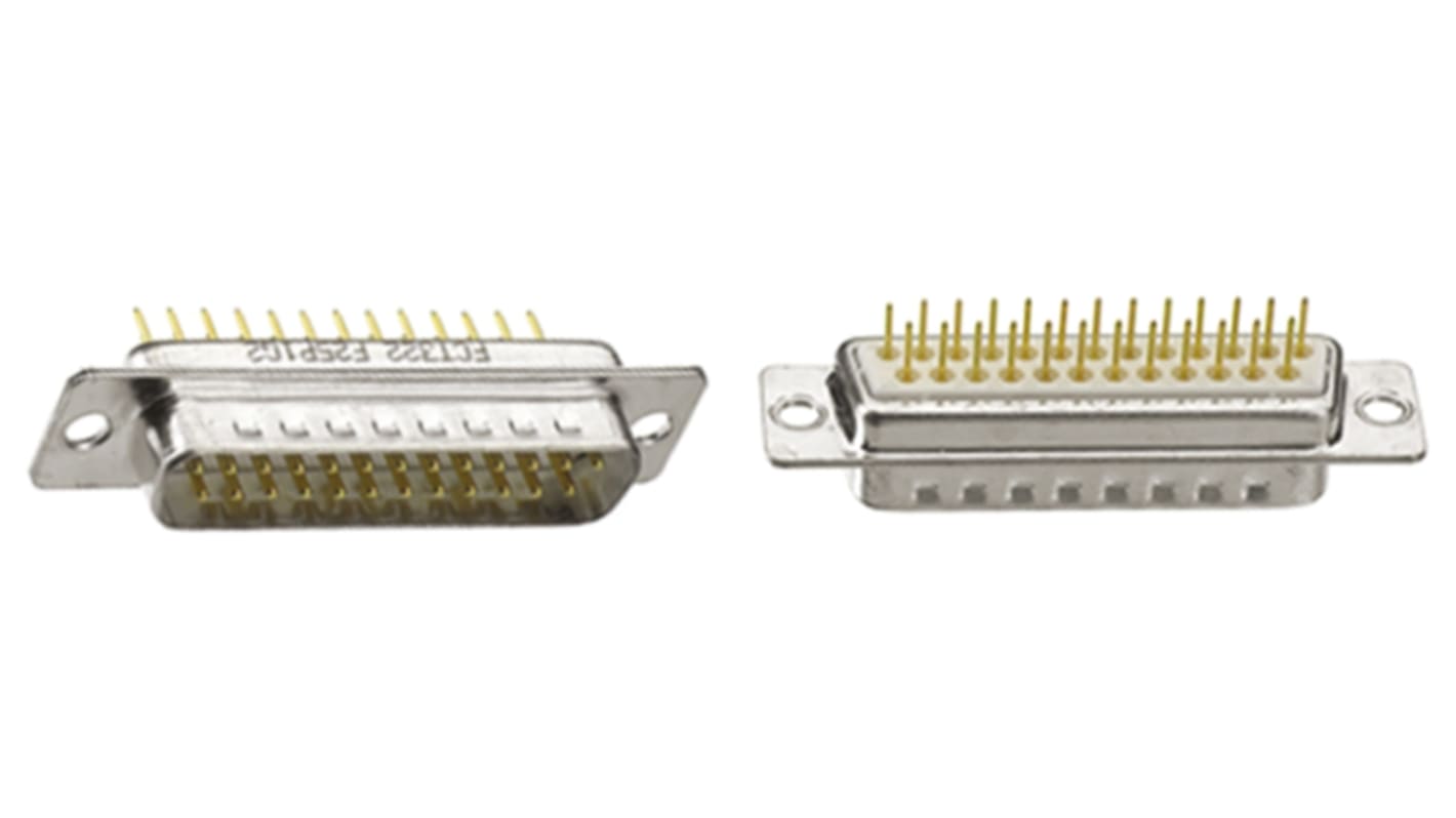 FCT - A MOLEX COMPANY F Series 15 Way Panel Mount PCB D-sub Connector Plug