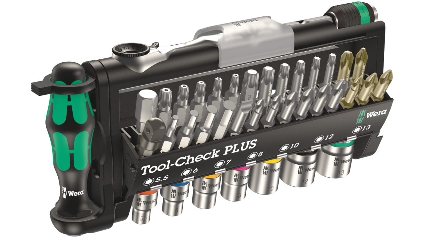 Wera Auswechselbarer Standard-Schraubendrehersatz, 39-teilig Sechskant, Hex-Plus , Phillips, Pozidriv, Schlitz