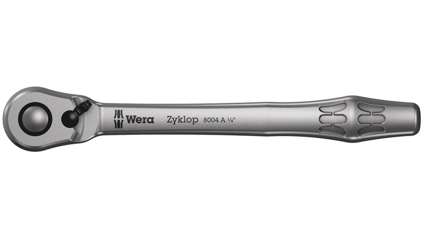 Wera Zyklop 1/4 Zoll Vierkant Ratsche CrMo-Stahl, Länge 141 mm