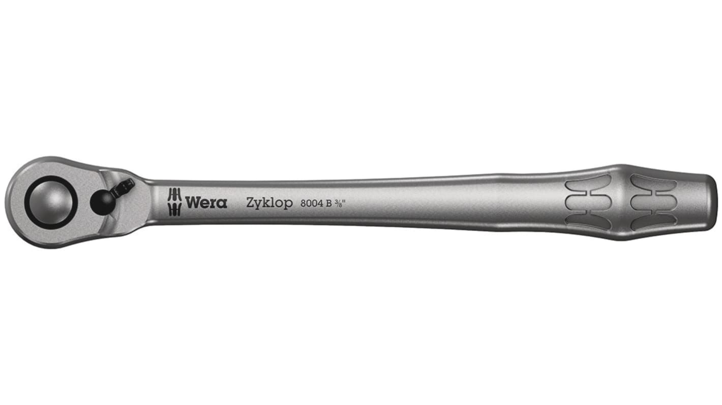 Wera Zyklop 3/8 Zoll Vierkant Ratsche CrMo-Stahl, Länge 222 mm