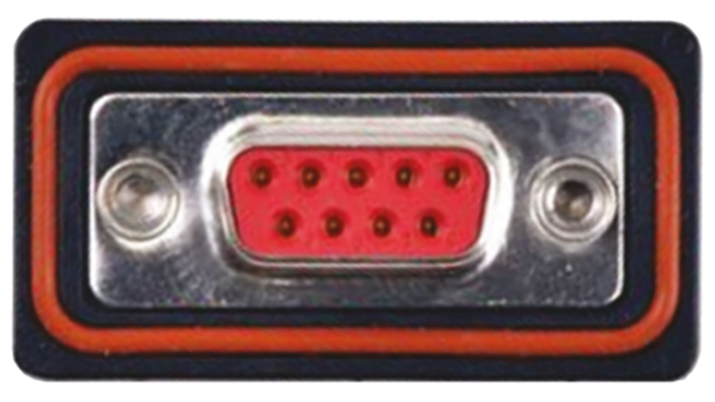 FCT from Molex FWD 9 Way Right Angle Panel Mount D-sub Connector Socket, with 4-40 UNC Screwlocks