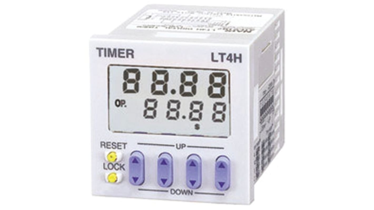 Timer Relay Panasonic 0 → 9999 h, 0 → 9999 min, 0 → 9999s LT4H Wielofunkcyjne funkcyjny