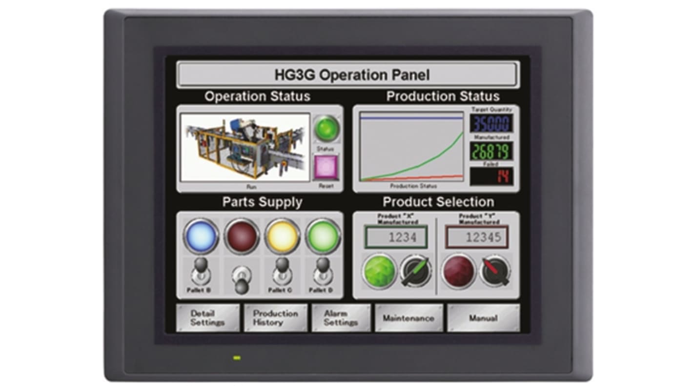 Idec HG3G Series Touch-Screen HMI Display - 8.4 in, TFT LCD Display, 800 x 600pixels