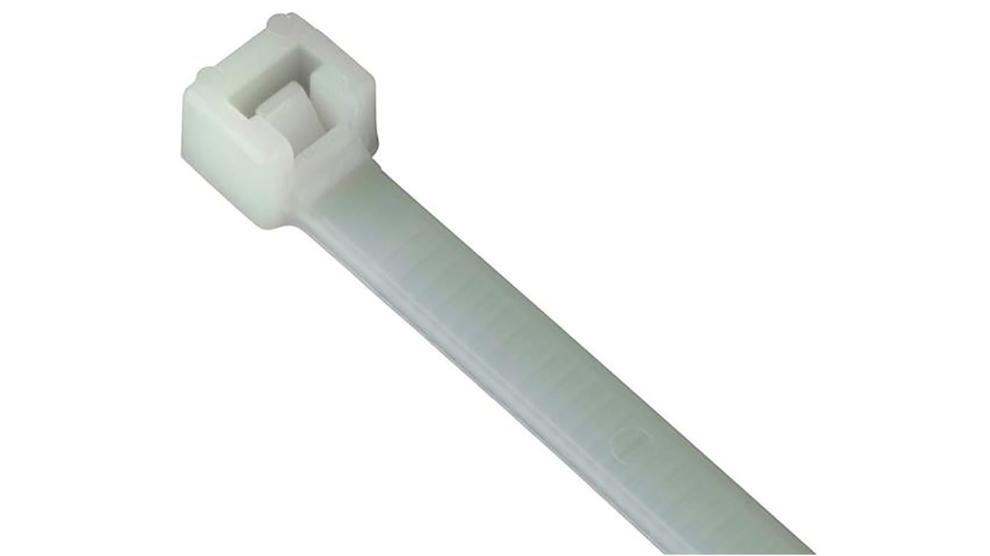 ABB Cable Tie, 200mm x 3.6 mm, Natural Nylon, Pk-1000