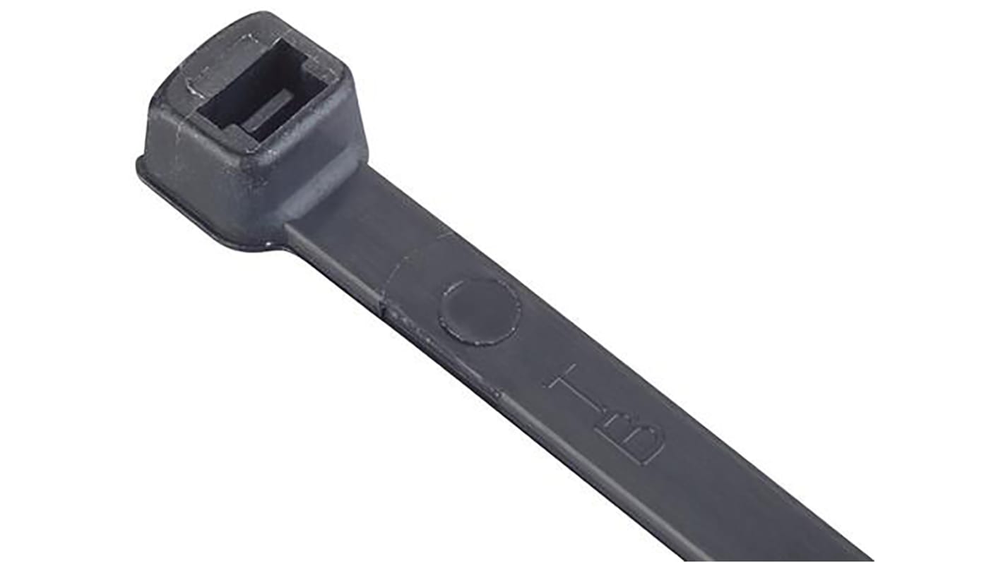 ABB Cable Tie, 300mm x 3.6 mm, Black Nylon, Pk-1000