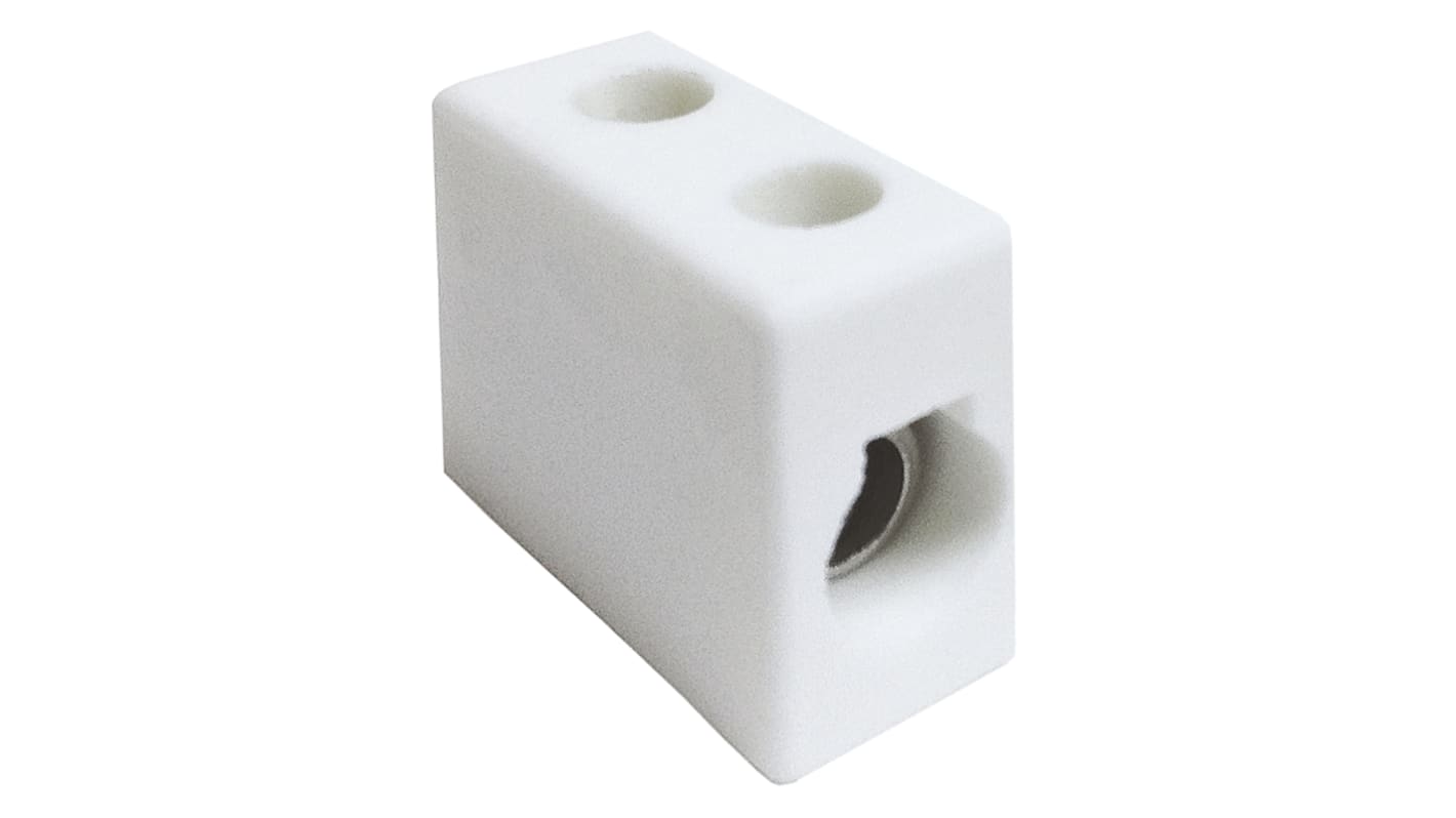 RS PRO Non-Fused Terminal Block, 1-Way, 30 → 76A, 6 AWG Wire, Screw Down Termination