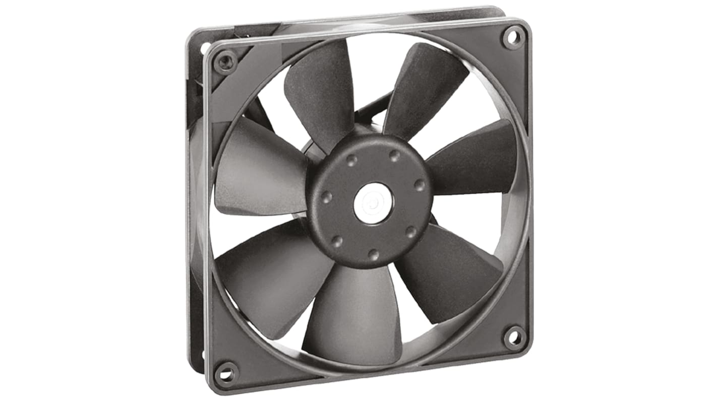 Axiální ventilátor, řada: 4400 F DC, 119 x 119 x 25mm, průtok vzduchu: 114m³/h 2W 12 V DC