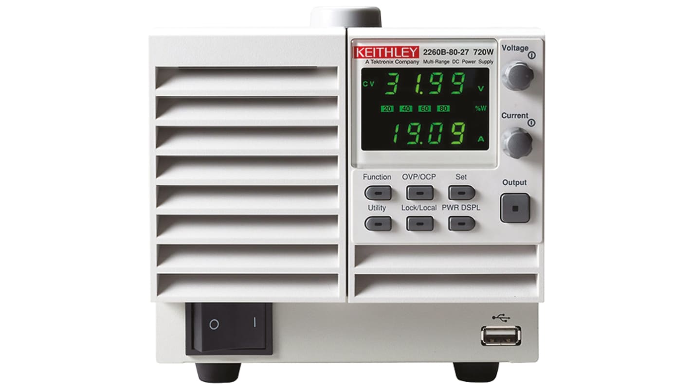 Keithley 2260B Series Digital Bench Power Supply, 0 → 800V, 0 → 2.88A, 1-Output, 720W - UKAS Calibrated