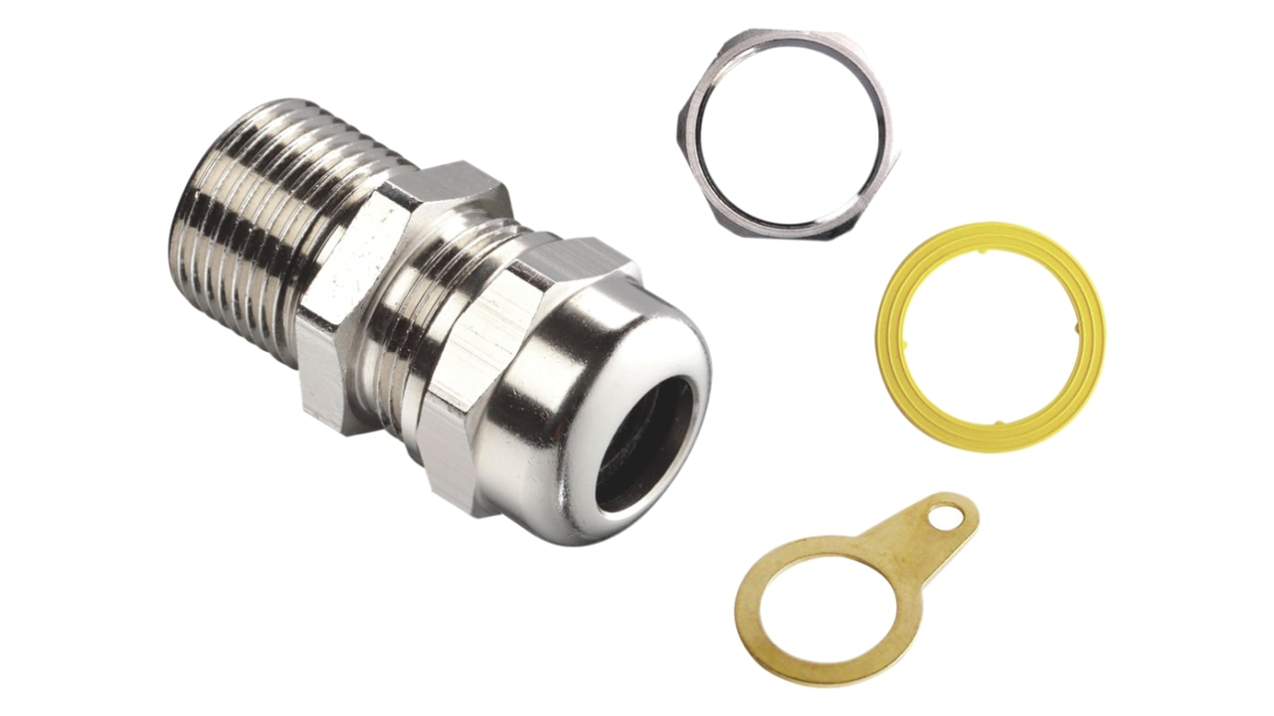 Kopex-EX C1 Series Metallic Brass Cable Gland Kit, M20 Thread, 3mm Min, 12mm Max, IP66