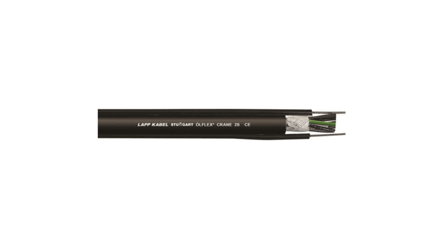 Câble de commande Lapp ÖLFLEX CRANE 25 500 V, 8 x 1,5 mm², 15 AWG, gaine PVC Noir, 10m