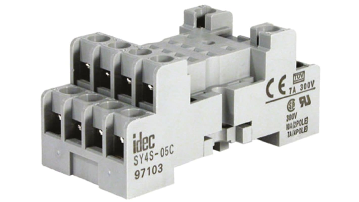 Idec 300V Relay Socket, for use with RY2KS Series