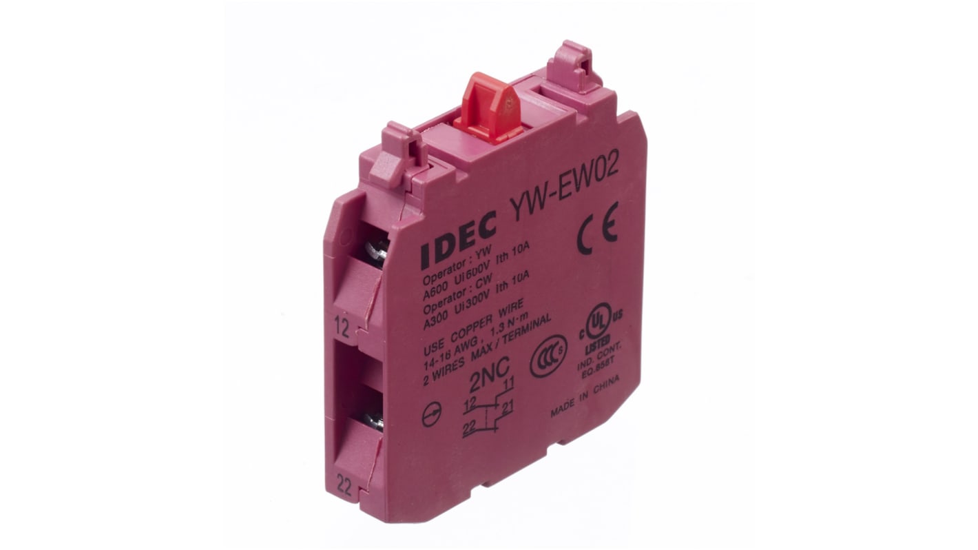 Idec CW Series Series Contact Block, 2NC