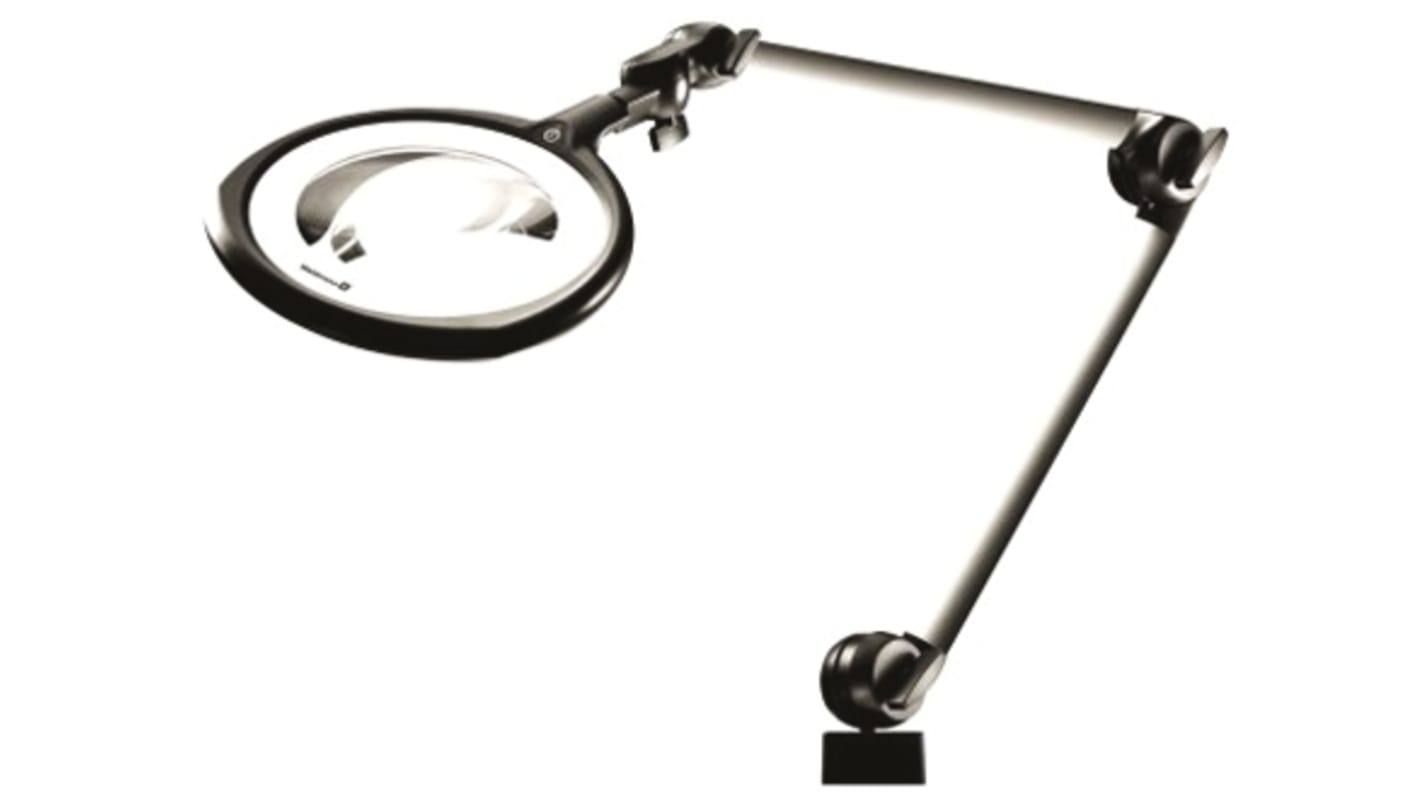 Waldmann RLLQ 48 R LED Magnifying Lamp with Table Clamp Mount, 3.5dioptre, 160mm Lens Dia., 160mm Lens