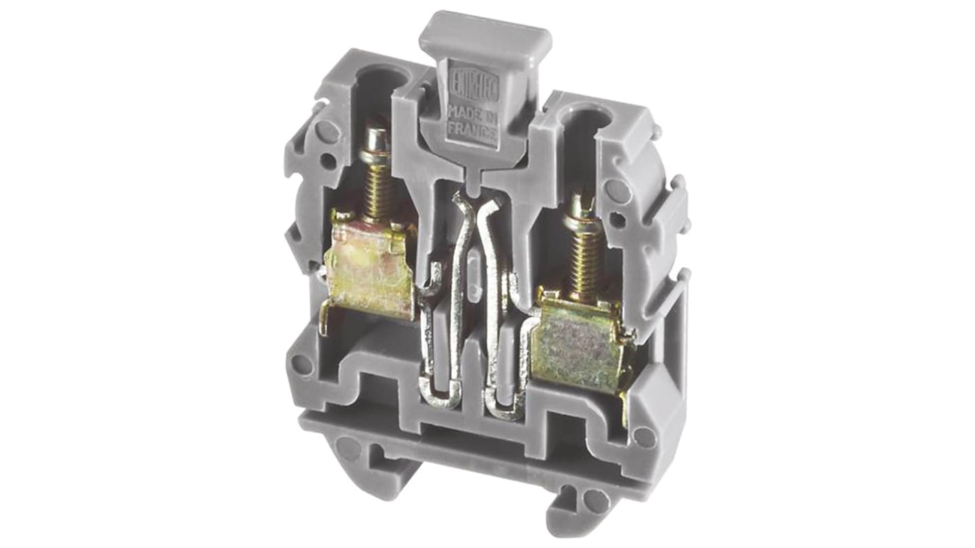 Standardowy zacisk na szynę DIN Entrelec poziomy: PojedynczyŚruba SNA raster: 5.08mm 3A 380 V AC