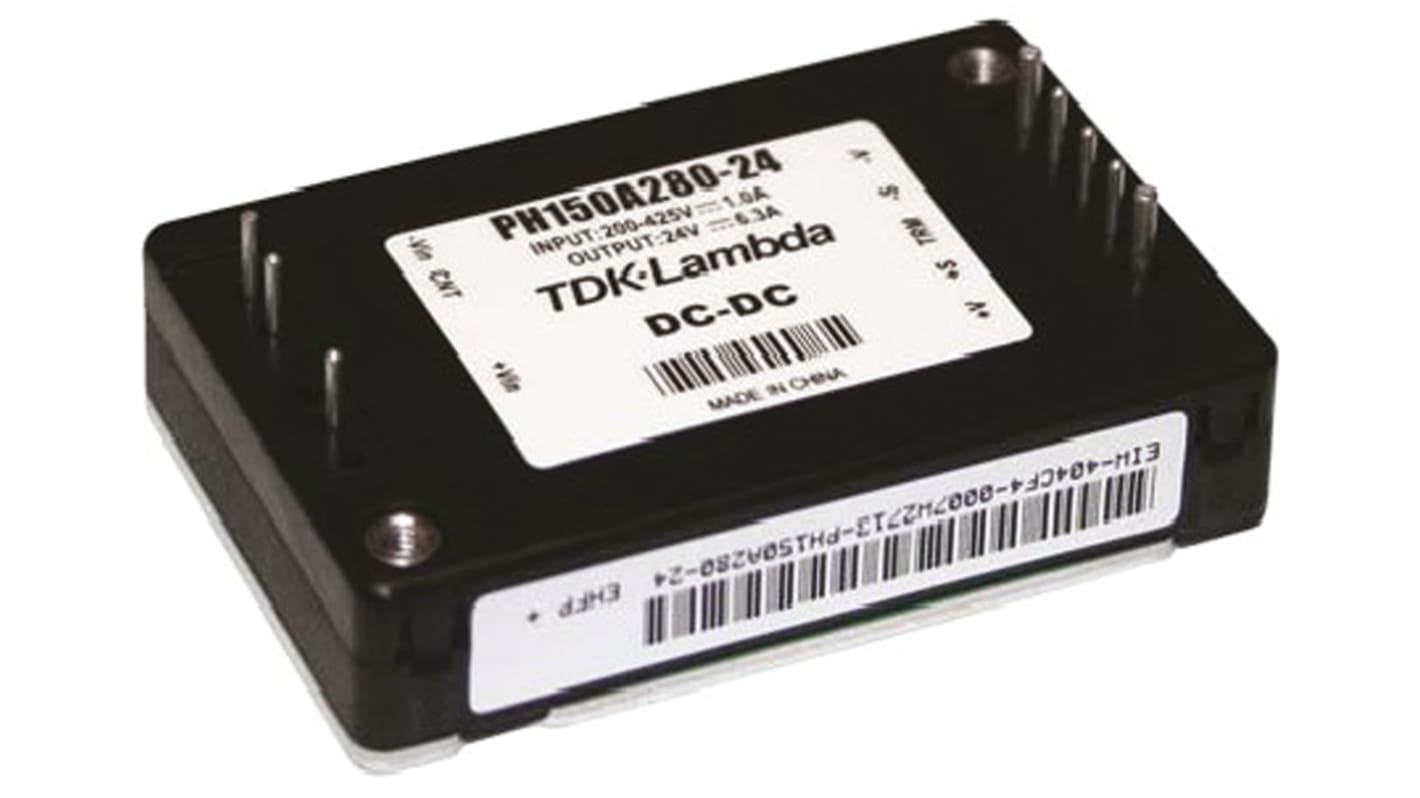 TDK-Lambda PH-A280 DC-DC Converter, 24V dc/ 3.2A Output, 200 → 425 V dc Input, 76.8W, Through Hole, +100°C Max