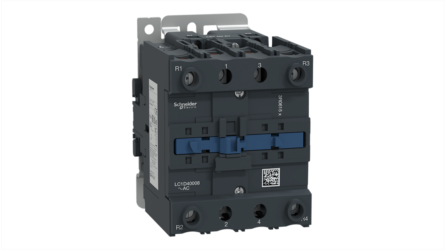 Schneider Electric LC1D Series Contactor, 110 V ac Coil, 4-Pole, 60 A, 2NO + 2NC, 690 V ac