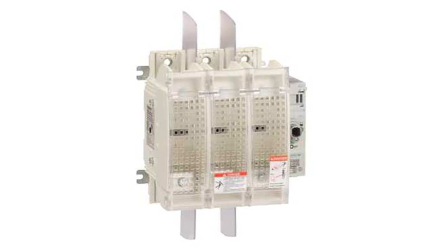 Interruptor seccionador con fusible Schneider Electric, 200A, 3, Fusible J 200kA TeSys GS2MU