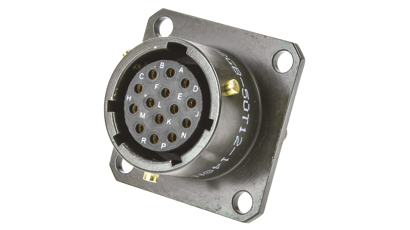 Amphenol Limited, 62GB 14 Way Flange Mount MIL Spec Circular Connector Receptacle, Socket Contacts,Shell Size 12,