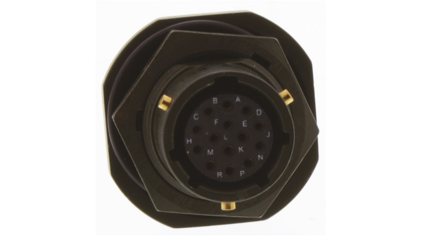 Amphenol Limited, 62GB 14 Way Panel Mount MIL Spec Circular Connector Receptacle, Socket Contacts,Shell Size 12,