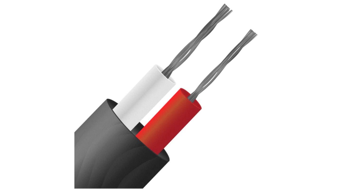 Câble/fil de thermocouple type J RS PRO, 100m, Non blindé, temp. max. +105°C, gaine PVC