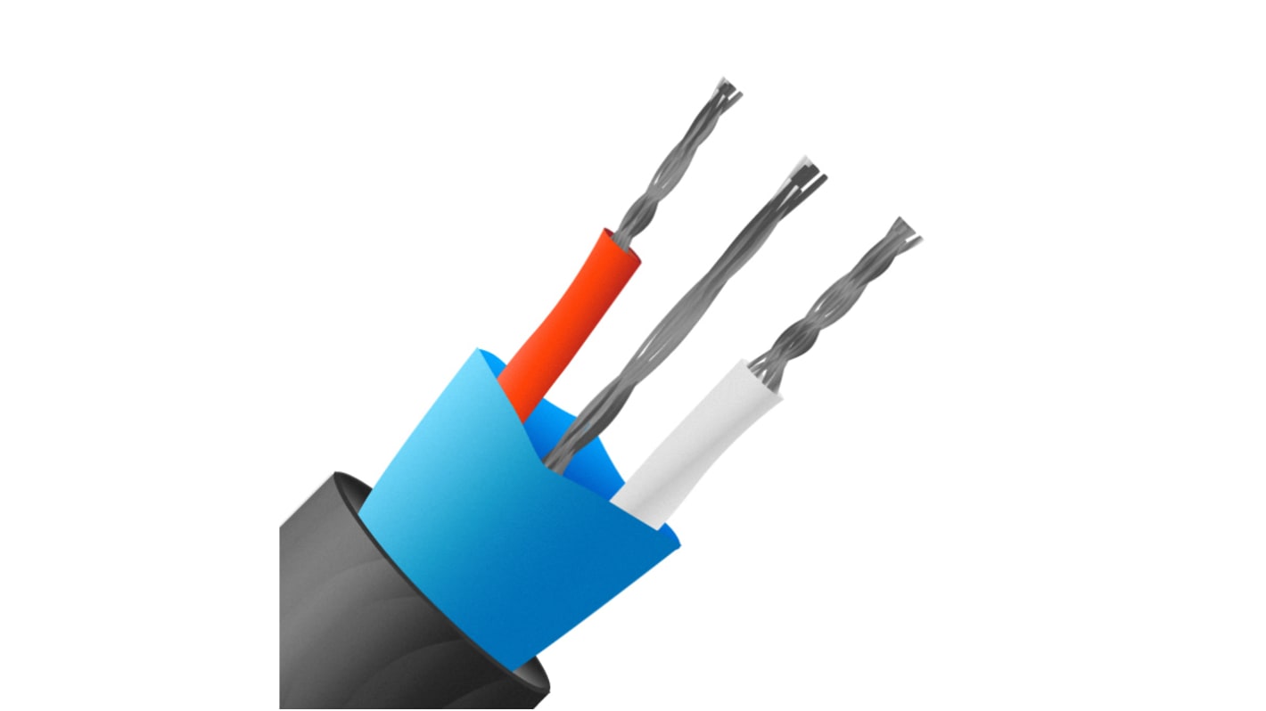 Câble pour thermocouple type J RS PRO, 200m, Blindé, temp. max. +105°C, gaine PVC Mylar