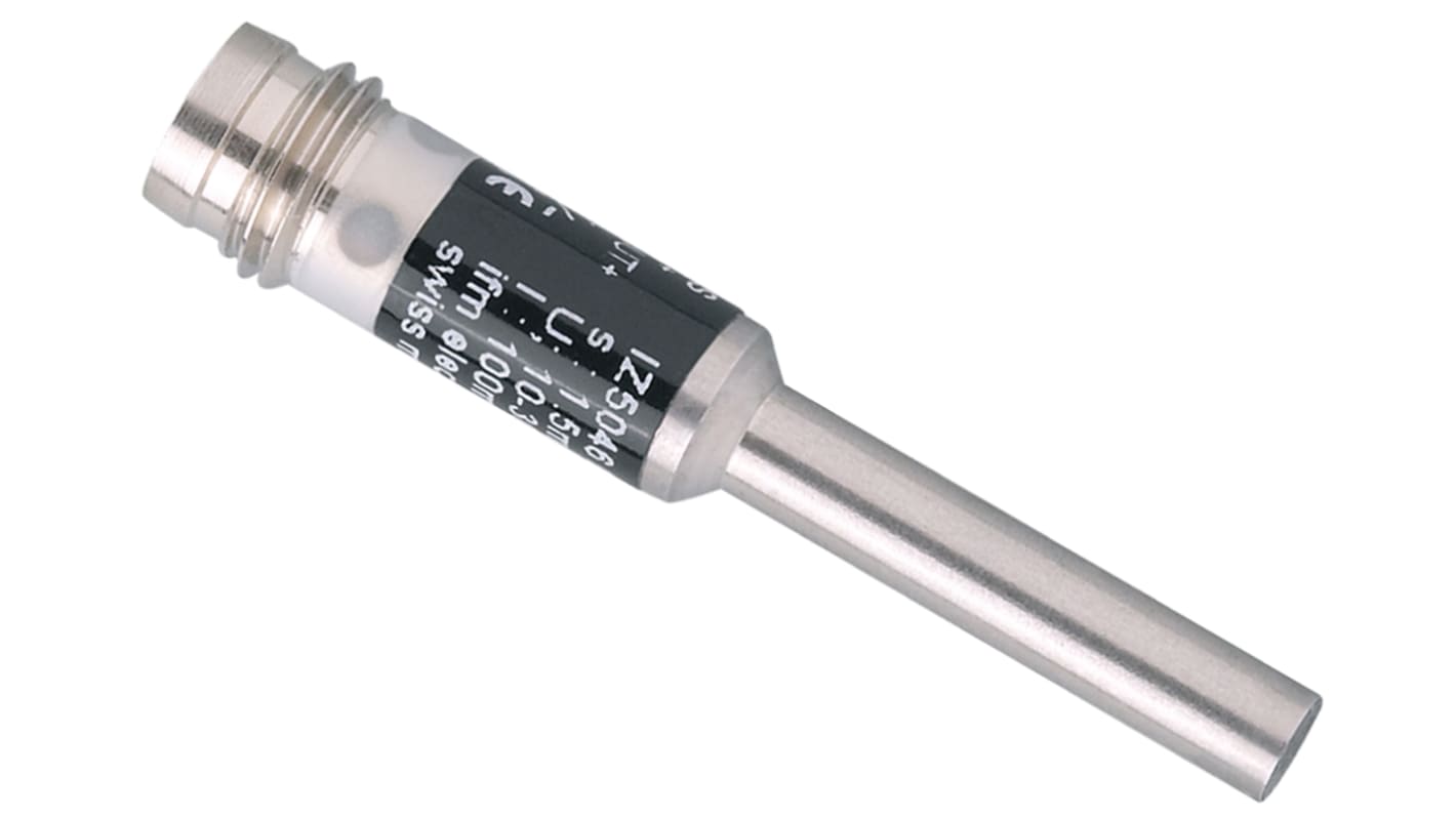 ifm electronic Inductive Barrel-Style Proximity Sensor, M8 x 1, 1.5 mm Detection, PNP Output, 10 → 30 V dc, IP67