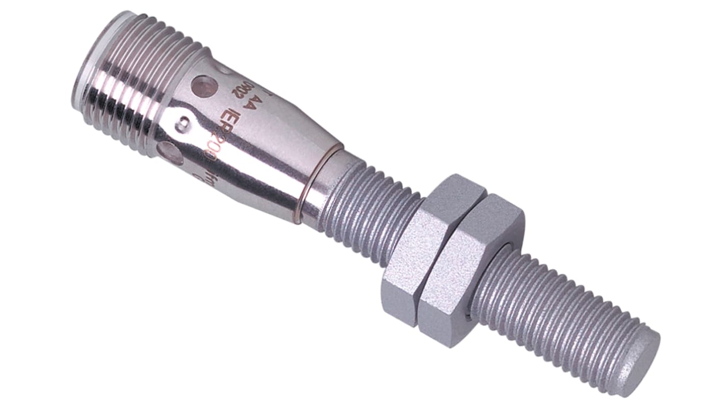 ifm electronic Inductive Barrel-Style Proximity Sensor, M8 x 1, 2 mm Detection, PNP Output, 10 → 36 V dc, IP67,