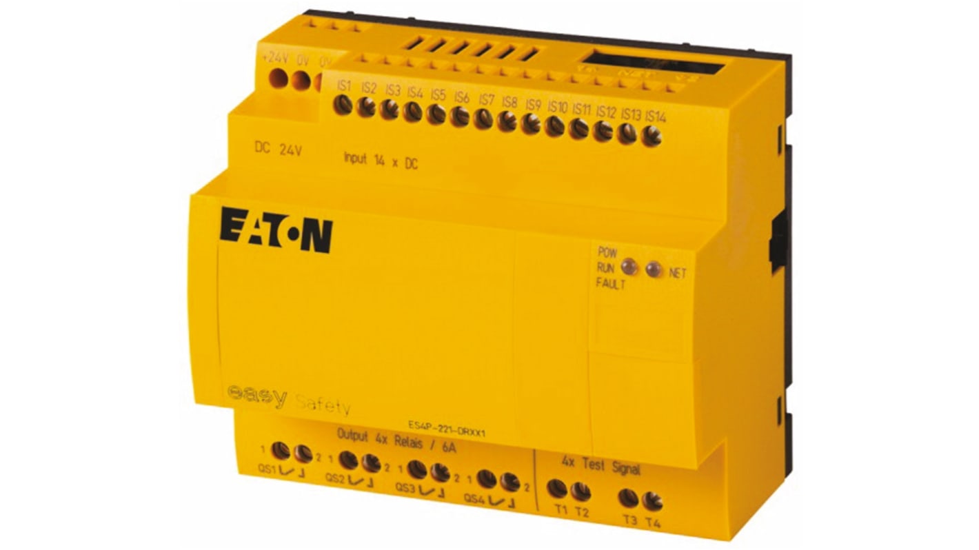 Eaton easySafety Series Safety Controller, 14 Safety Inputs, 8 Safety Outputs, 24 V dc