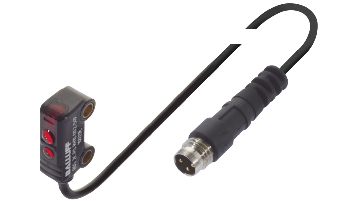 BALLUFF Diffuse Photoelectric Sensor, Block Sensor, 1 mm → 15 mm Detection Range