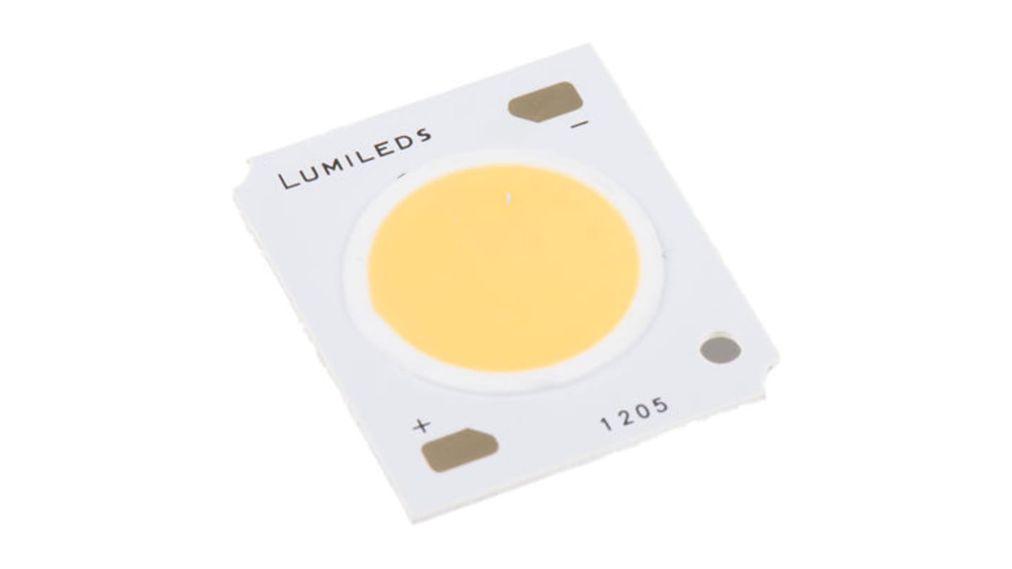 LED, SMD, 2-Pin, 3000K, 38 V, 115°, Lumileds, LUXEON CoB CrispWhite