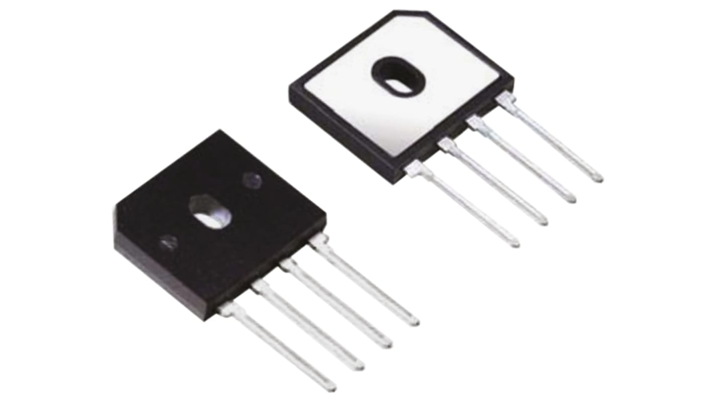 Vishay Brückengleichrichter, 1-phasig 15A 1000V THT 1.05V BU 4-Pin 250μA Siliziumverbindung