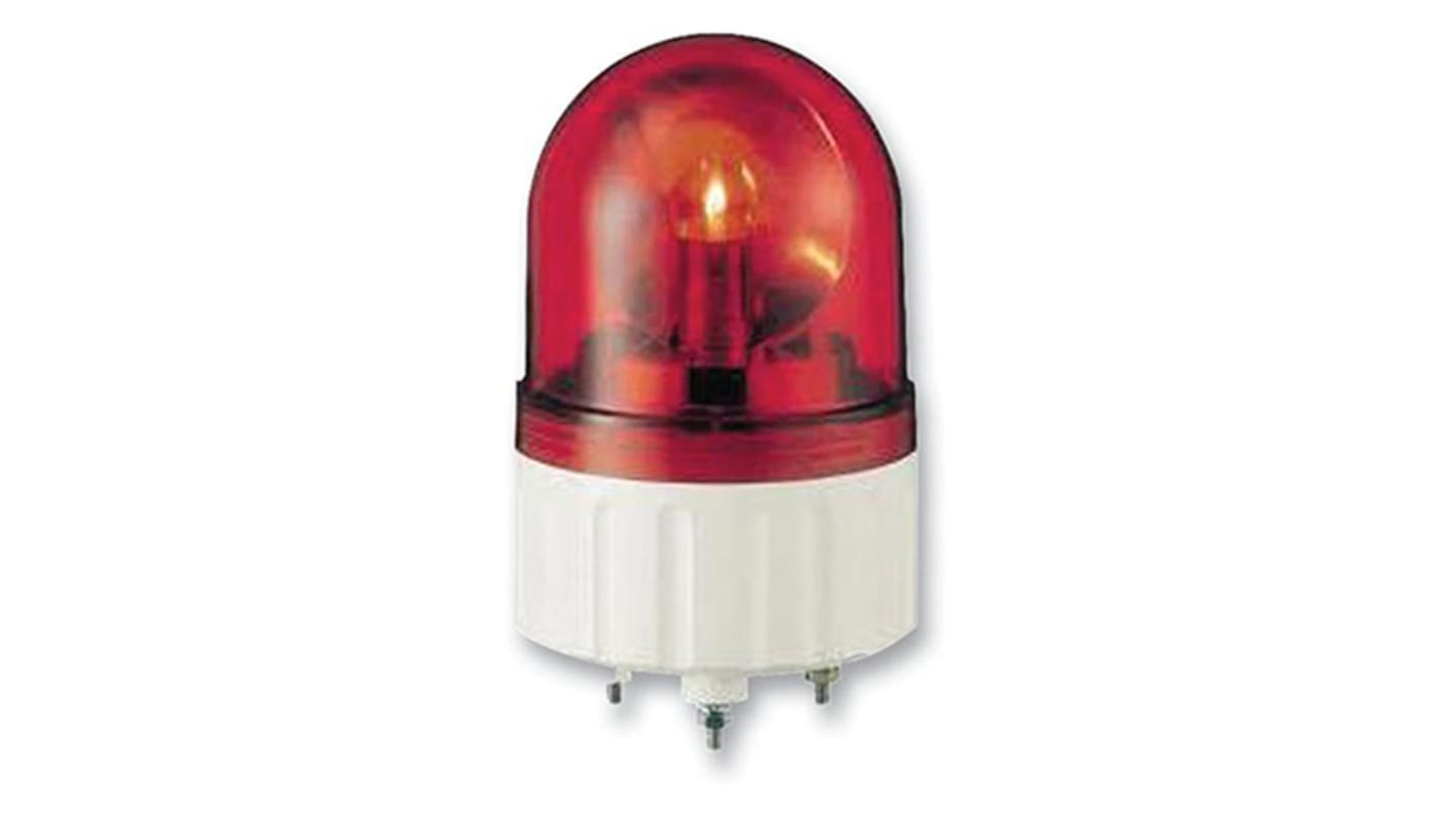 Schneider Electric XVR Series Red Rotating Beacon, 12 V ac/dc, Base Mount, LED Bulb