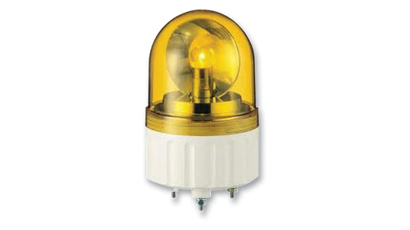 Schneider Electric XVR Series Amber Rotating Beacon, 24 V ac/dc, Base Mount, LED Bulb
