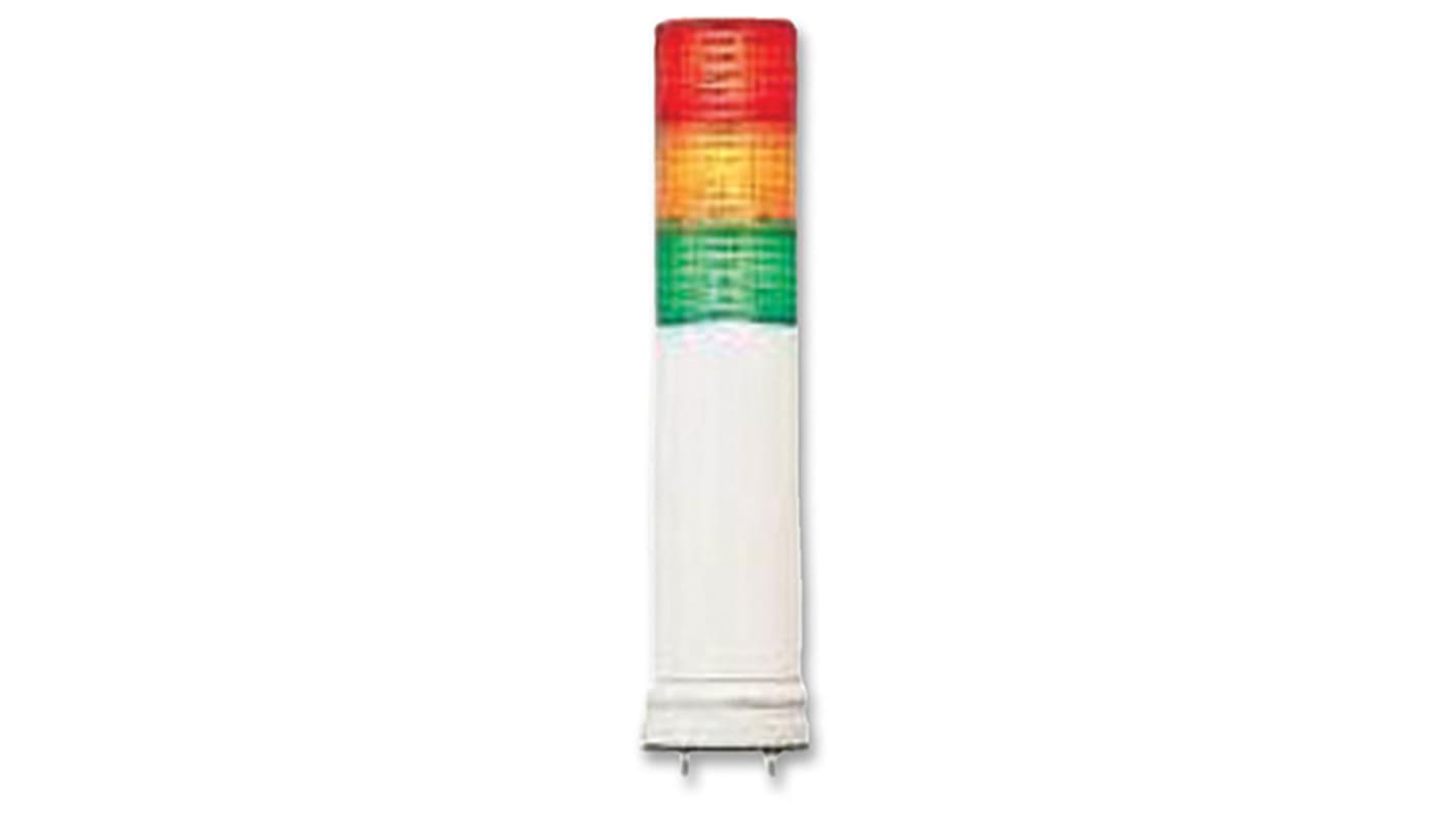 Columna de señalización Schneider Electric Harmony XVC, LED, con 3 elementos Naranja, rojo, rojo/verde/naranja, 85dB @