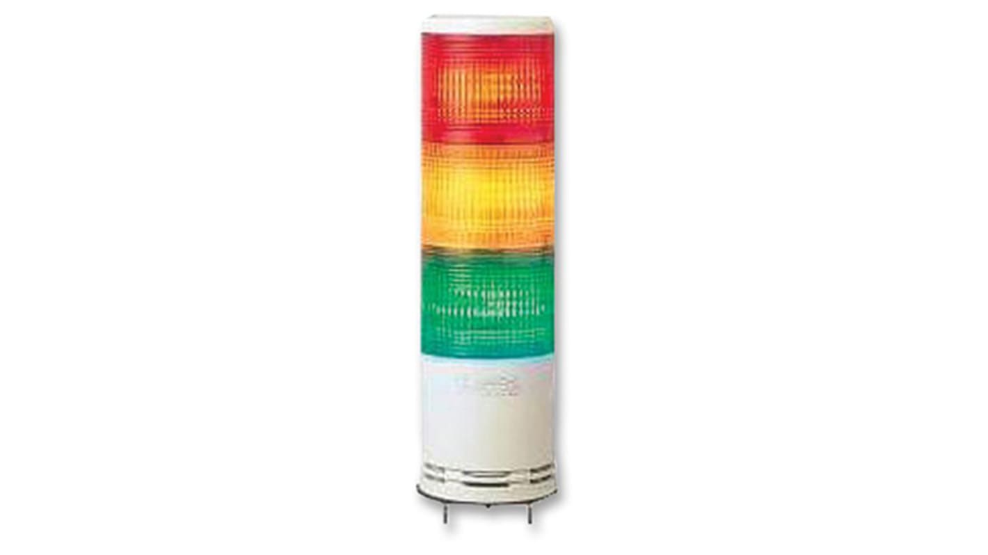 Schneider Electric Harmony XVC LED Signalturm 3-stufig Linse Orange, Rot, Rot/Grün/Orange + Blitz, Dauer 372mm