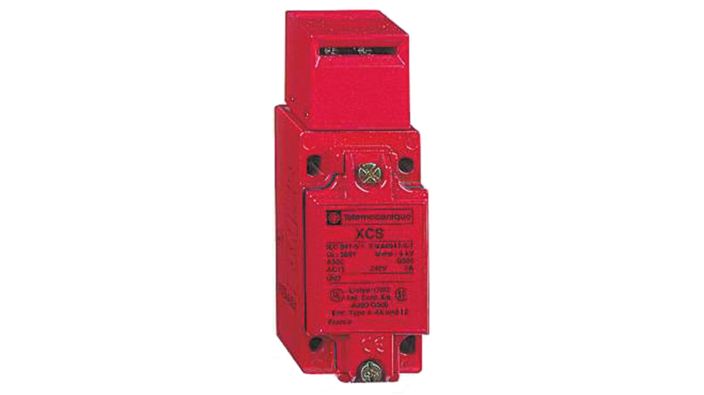 Interruptor de Bloqueo de Seguridad Telemecanique Sensors XCSA713, Cable, 8, 2 NC / 1 NA, 6 A, 240V, 250V, Sí, Zamak,